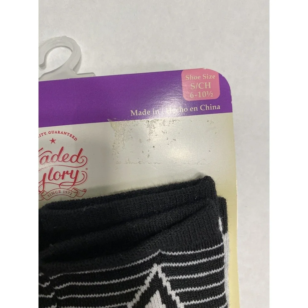 faded glory‎ girls socks 7 pairs size small shoe 6 - 10.5